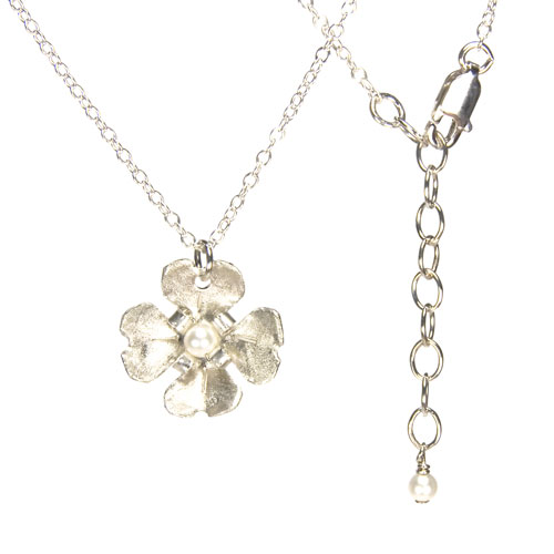 Sterling Silver Dogwood Flower Necklace